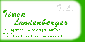 timea landenberger business card